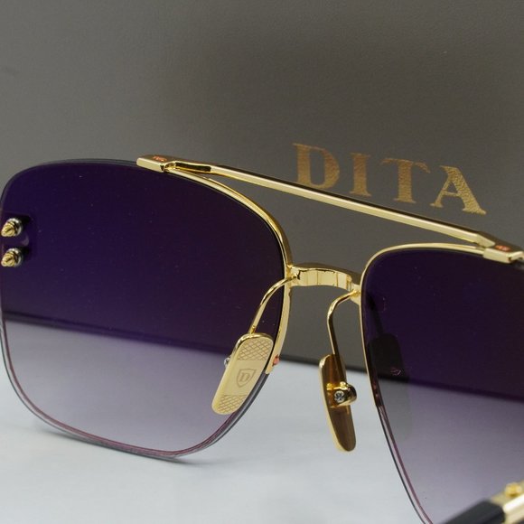 Dita GRAND-EVO ONE DTS-138-A-01 Aviator Sunglasses - Gold/Black/Grey - Picture 4 of 10